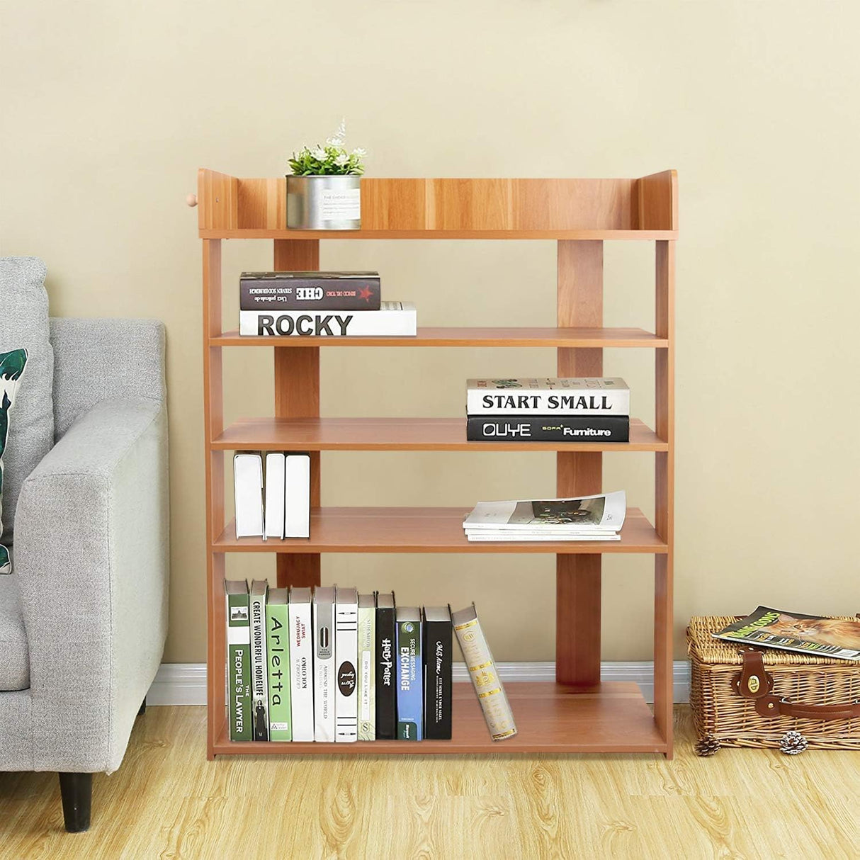 Emma 6 Tiers Wood Maple Rack