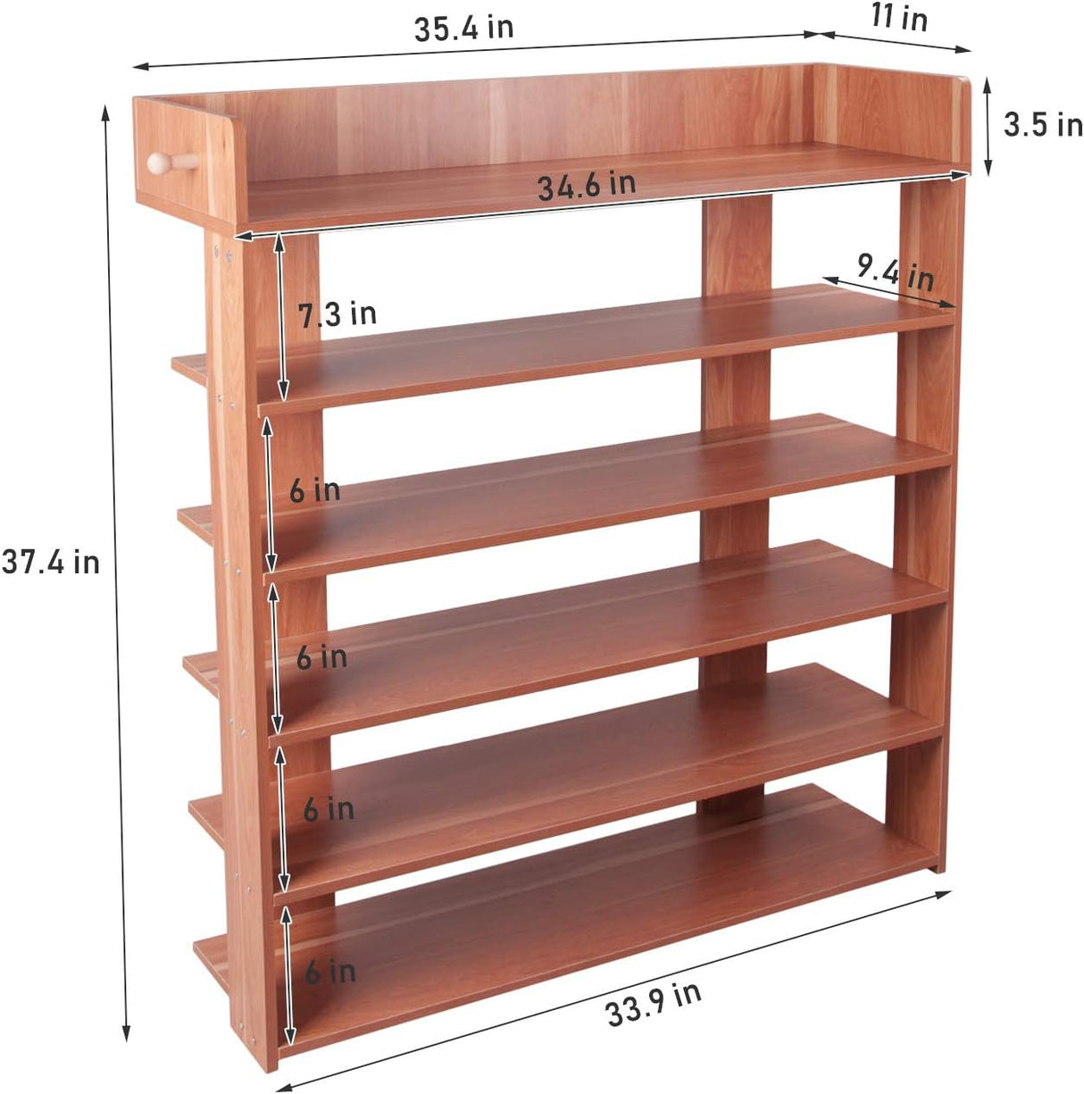 Emma 6 Tiers Wood Maple Rack