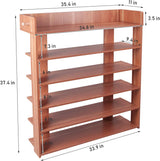 Emma 6 Tiers Wood Maple Rack